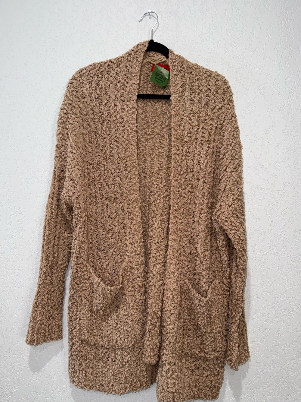 Open-Front Cardigan Sweater - Camel Brown